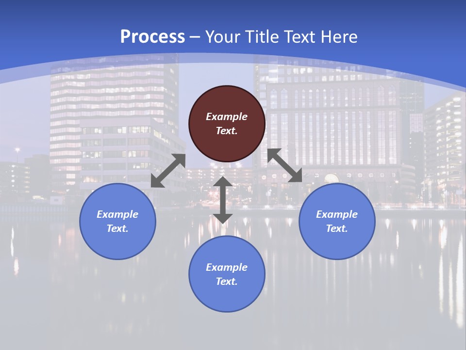Downtown Of Tampa By Night PowerPoint Template