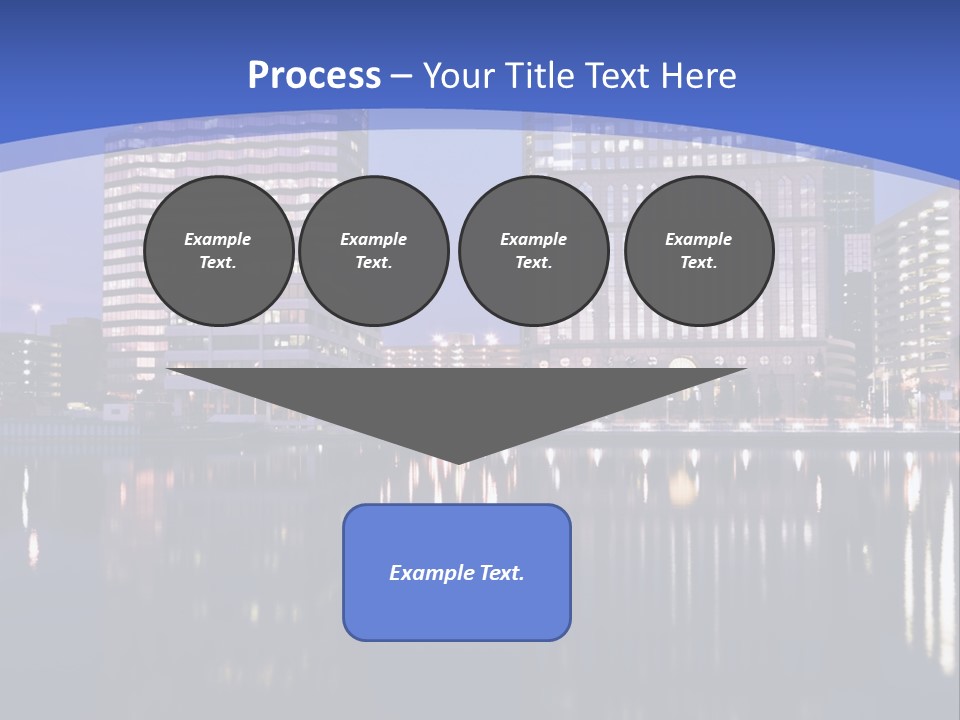 Downtown Of Tampa By Night PowerPoint Template