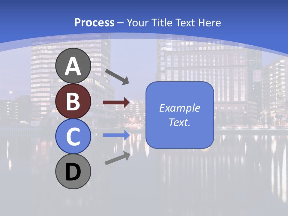 Downtown Of Tampa By Night PowerPoint Template