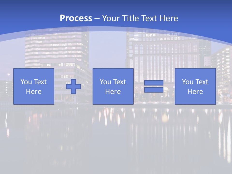 Downtown Of Tampa By Night PowerPoint Template
