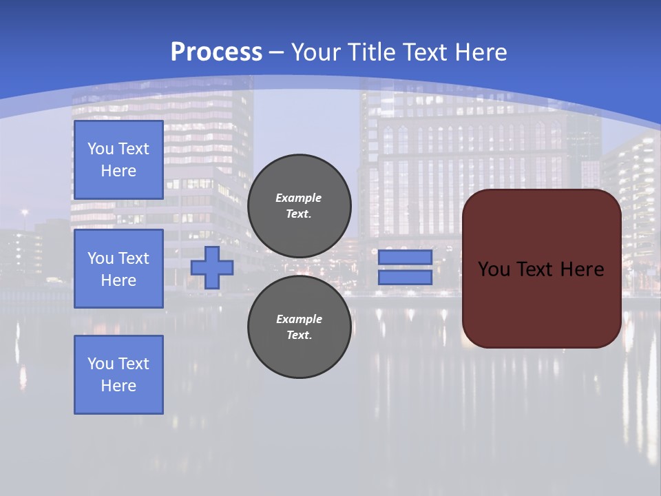 Downtown Of Tampa By Night PowerPoint Template