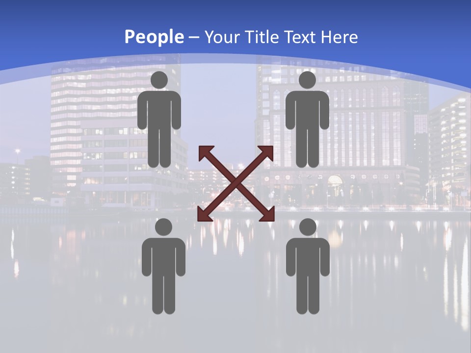 Downtown Of Tampa By Night PowerPoint Template