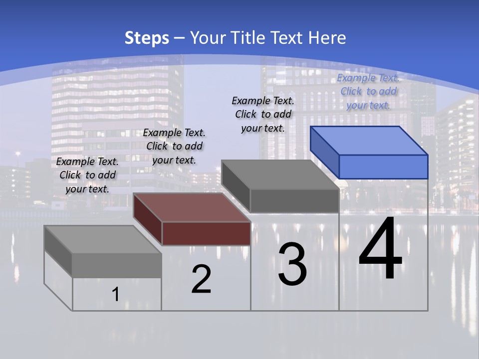 Downtown Of Tampa By Night PowerPoint Template