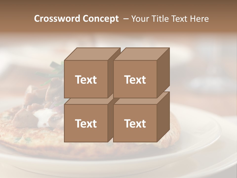 Cheese Pancakes With Mushrooms Garnish PowerPoint Template