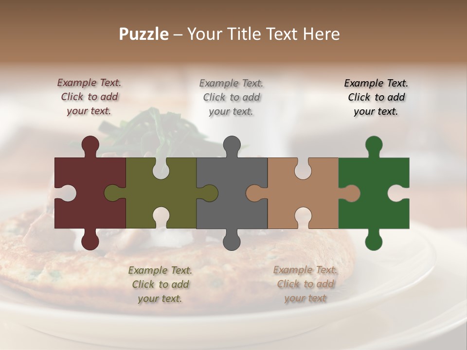 Cheese Pancakes With Mushrooms Garnish PowerPoint Template