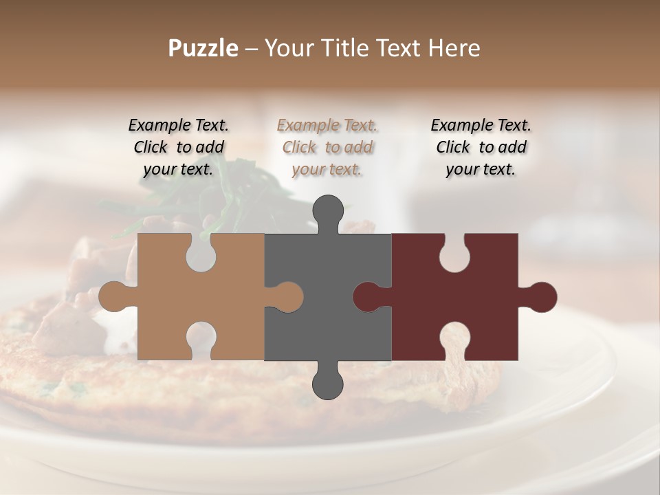 Cheese Pancakes With Mushrooms Garnish PowerPoint Template