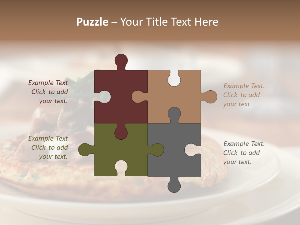 Cheese Pancakes With Mushrooms Garnish PowerPoint Template