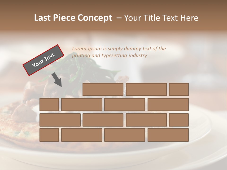 Cheese Pancakes With Mushrooms Garnish PowerPoint Template