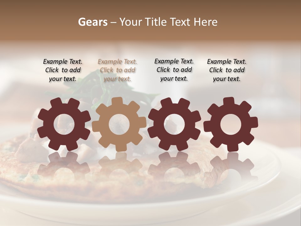 Cheese Pancakes With Mushrooms Garnish PowerPoint Template