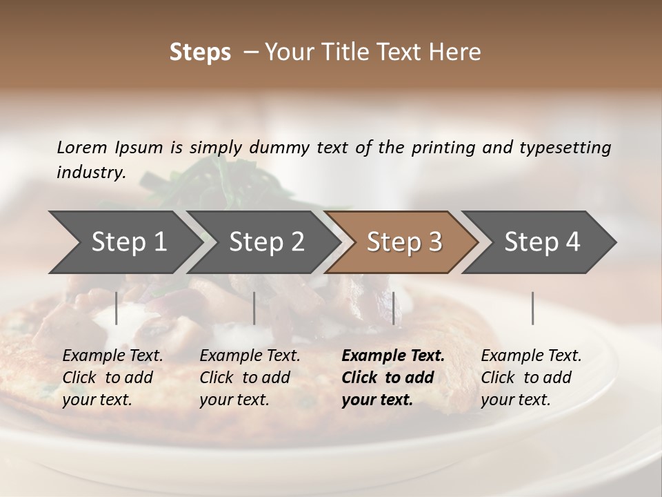 Cheese Pancakes With Mushrooms Garnish PowerPoint Template
