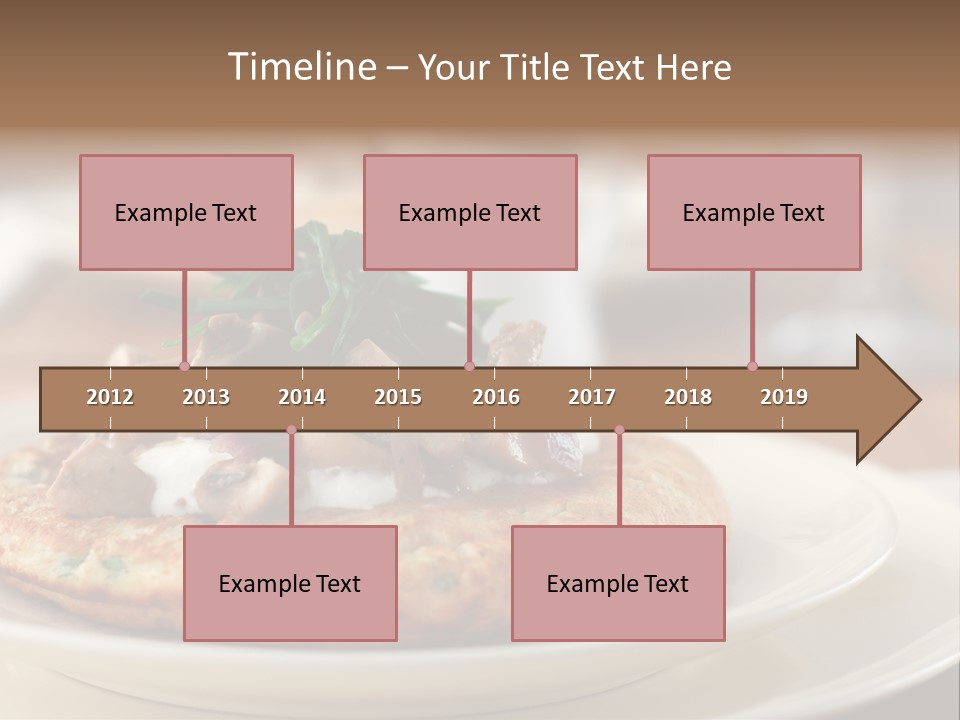 Cheese Pancakes With Mushrooms Garnish PowerPoint Template