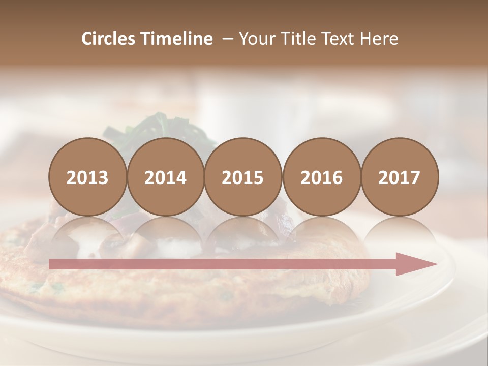 Cheese Pancakes With Mushrooms Garnish PowerPoint Template
