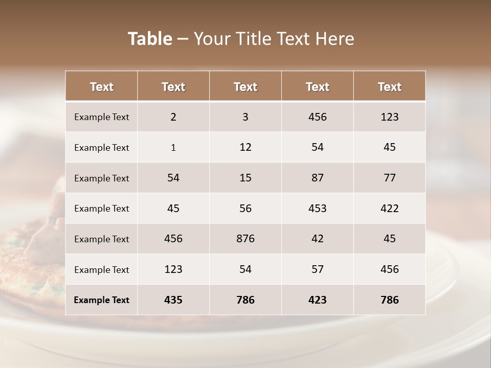 Cheese Pancakes With Mushrooms Garnish PowerPoint Template
