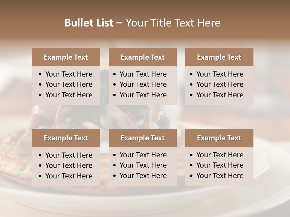 Cheese Pancakes With Mushrooms Garnish PowerPoint Template