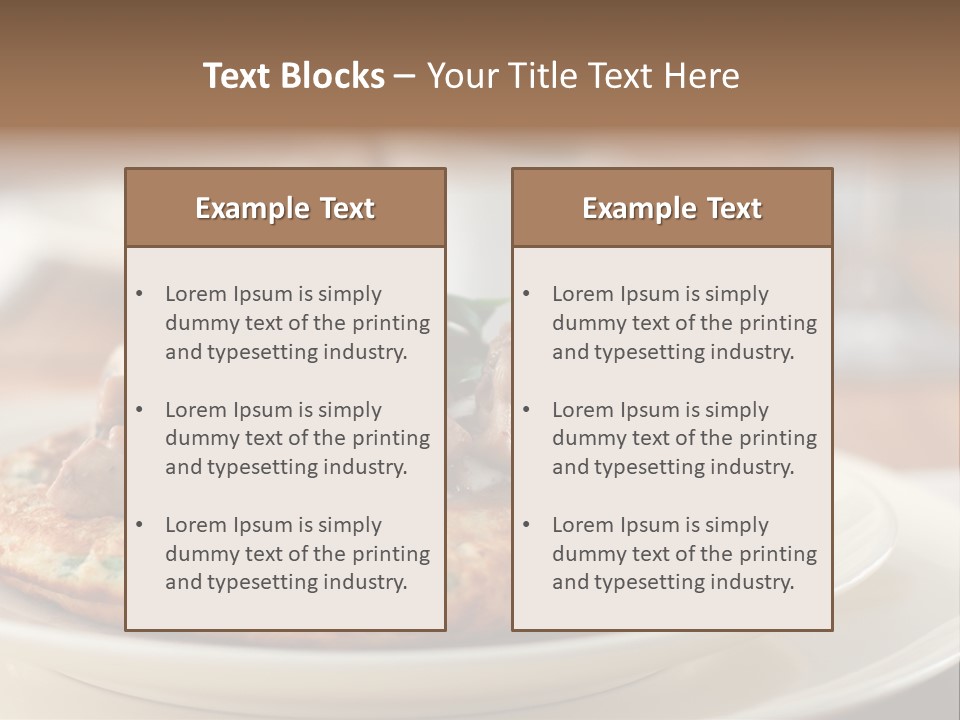 Cheese Pancakes With Mushrooms Garnish PowerPoint Template
