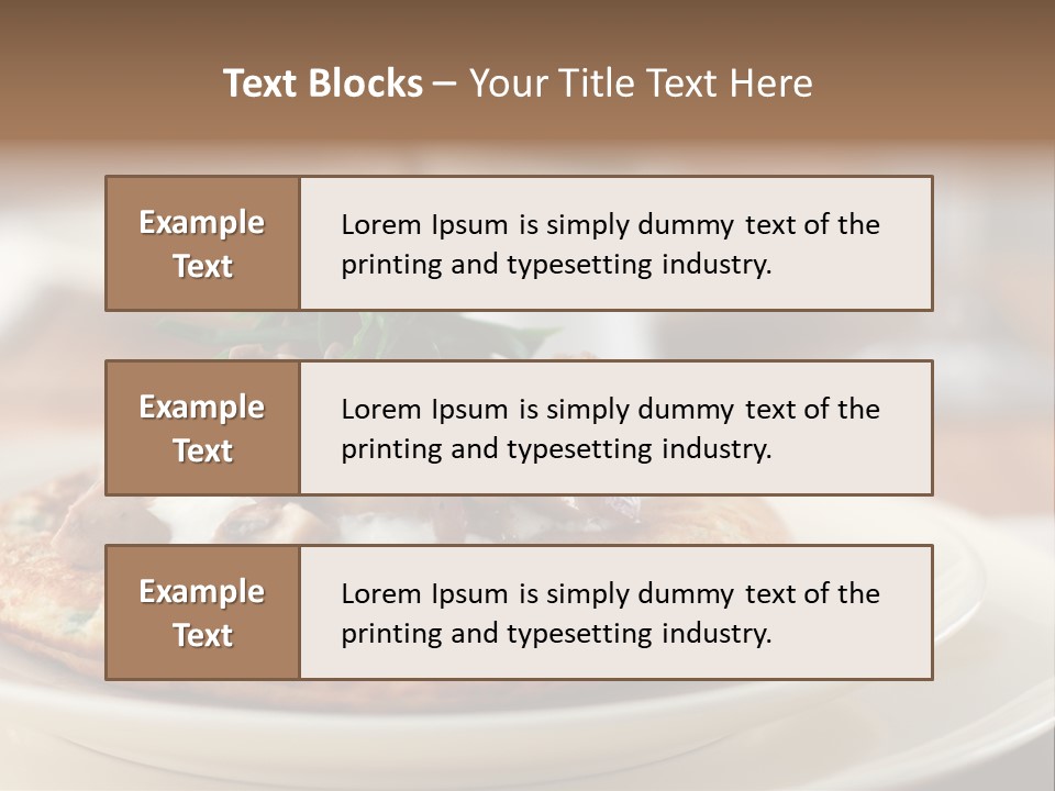 Cheese Pancakes With Mushrooms Garnish PowerPoint Template