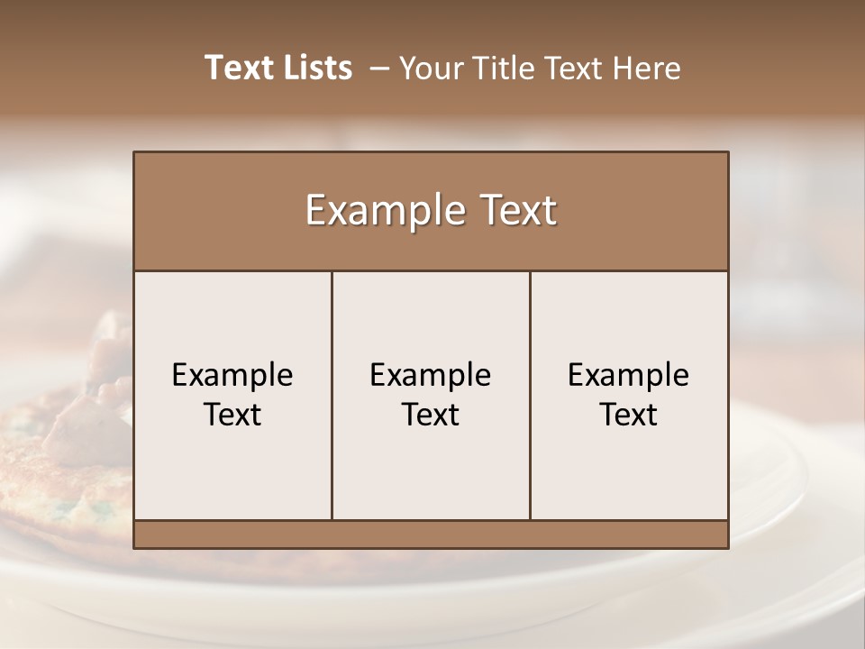 Cheese Pancakes With Mushrooms Garnish PowerPoint Template