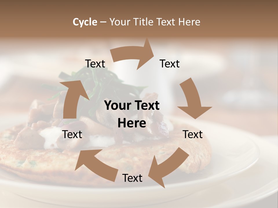 Cheese Pancakes With Mushrooms Garnish PowerPoint Template