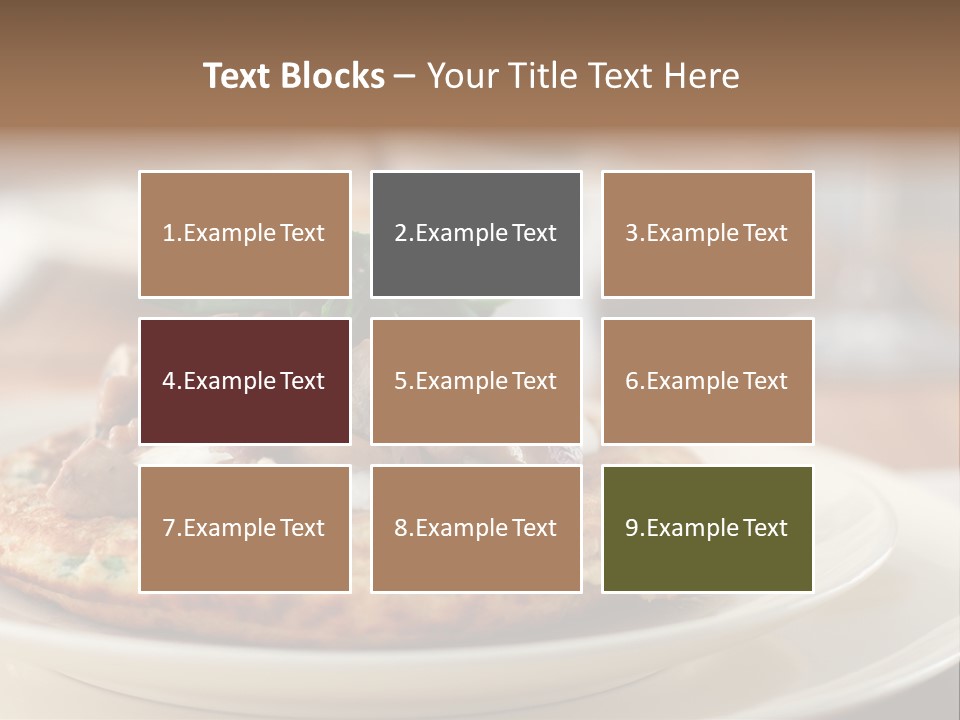 Cheese Pancakes With Mushrooms Garnish PowerPoint Template