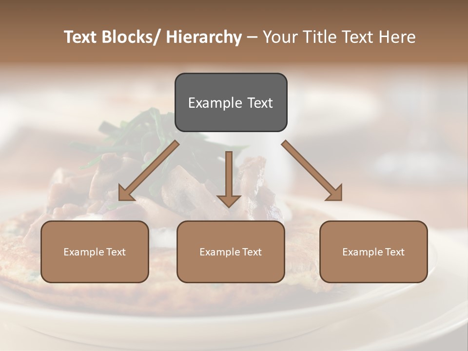 Cheese Pancakes With Mushrooms Garnish PowerPoint Template