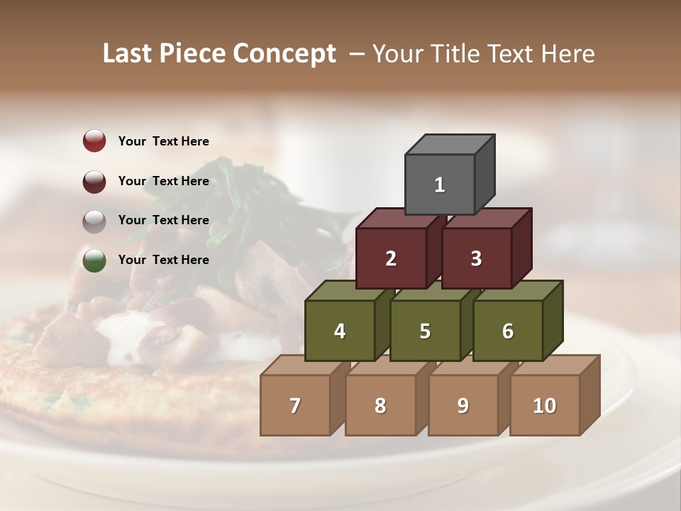 Cheese Pancakes With Mushrooms Garnish PowerPoint Template