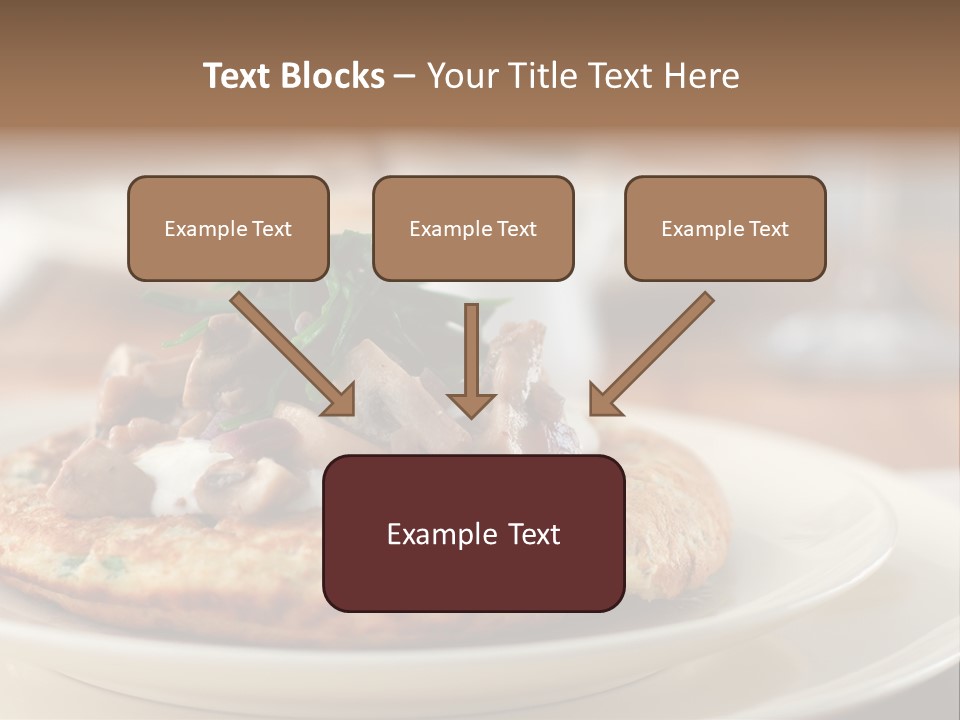 Cheese Pancakes With Mushrooms Garnish PowerPoint Template