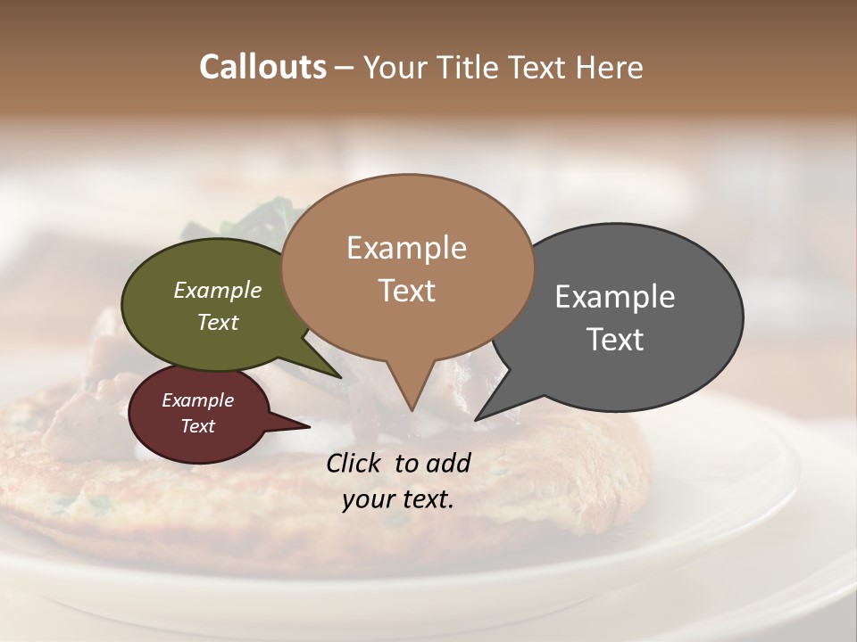 Cheese Pancakes With Mushrooms Garnish PowerPoint Template