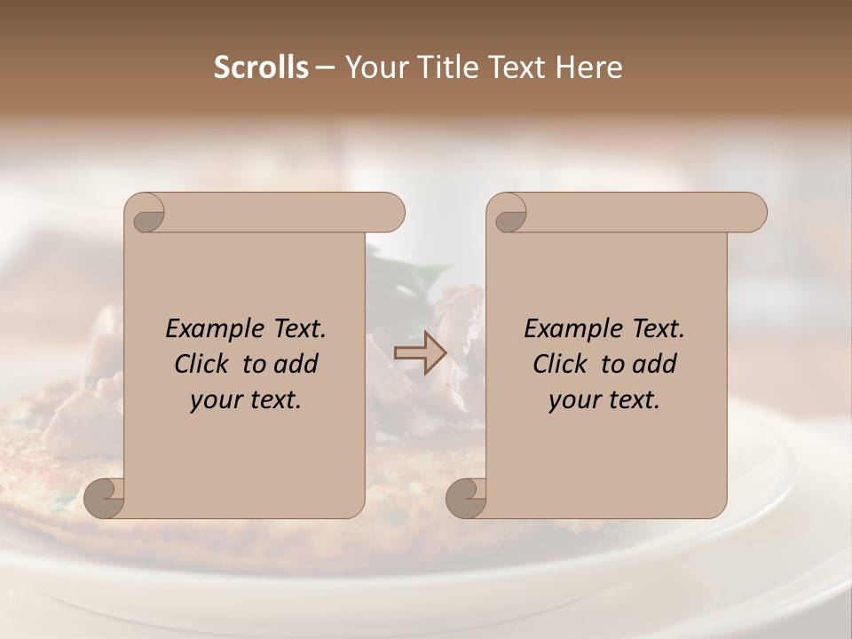 Cheese Pancakes With Mushrooms Garnish PowerPoint Template