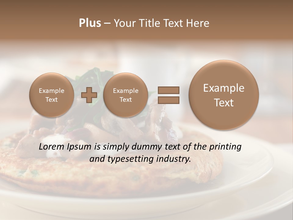 Cheese Pancakes With Mushrooms Garnish PowerPoint Template