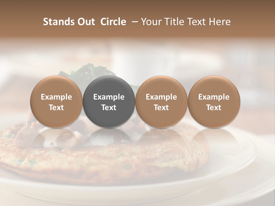 Cheese Pancakes With Mushrooms Garnish PowerPoint Template