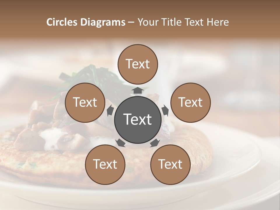 Cheese Pancakes With Mushrooms Garnish PowerPoint Template