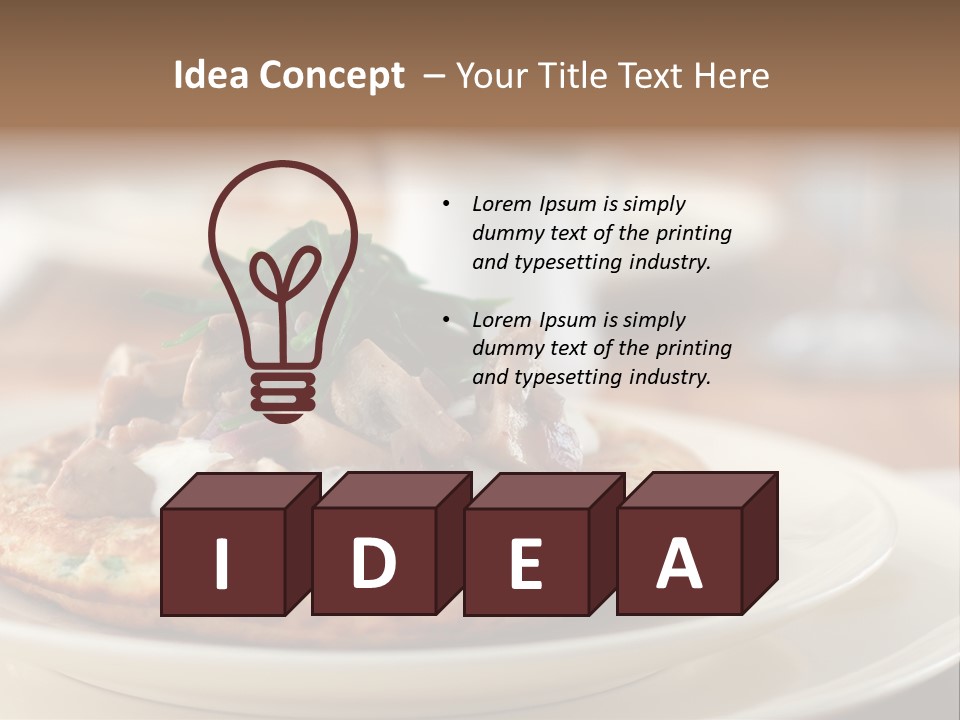 Cheese Pancakes With Mushrooms Garnish PowerPoint Template