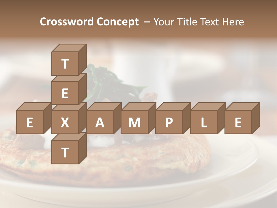 Cheese Pancakes With Mushrooms Garnish PowerPoint Template