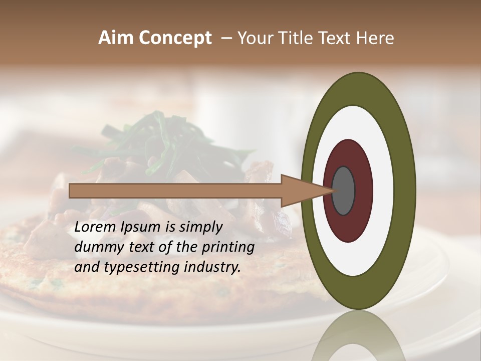 Cheese Pancakes With Mushrooms Garnish PowerPoint Template