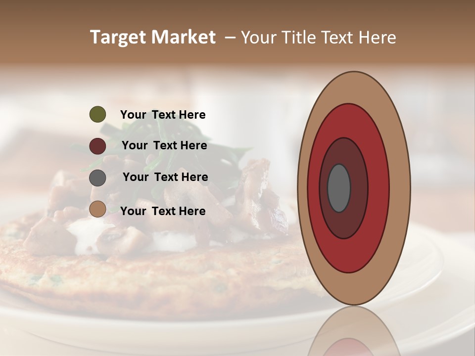 Cheese Pancakes With Mushrooms Garnish PowerPoint Template