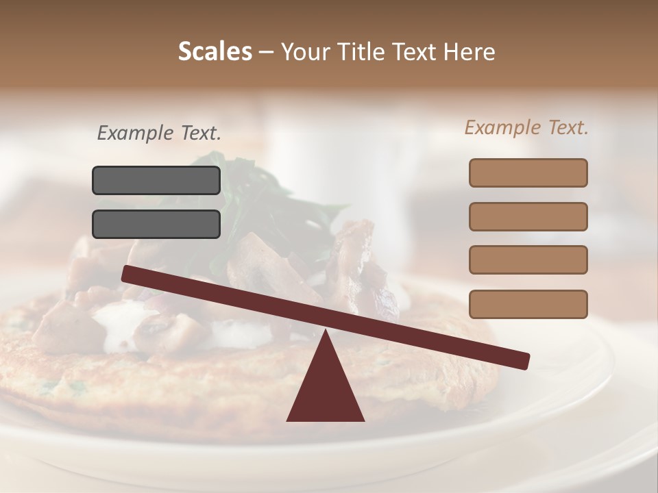 Cheese Pancakes With Mushrooms Garnish PowerPoint Template