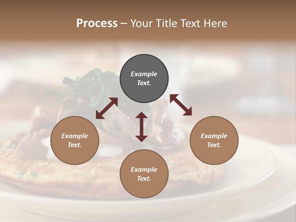 Cheese Pancakes With Mushrooms Garnish PowerPoint Template