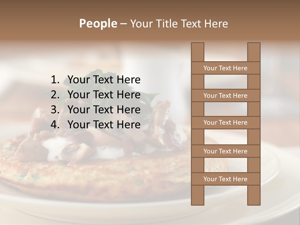 Cheese Pancakes With Mushrooms Garnish PowerPoint Template