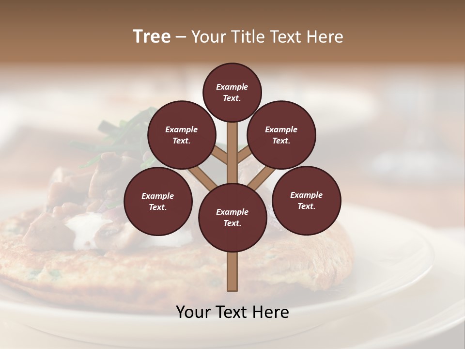 Cheese Pancakes With Mushrooms Garnish PowerPoint Template