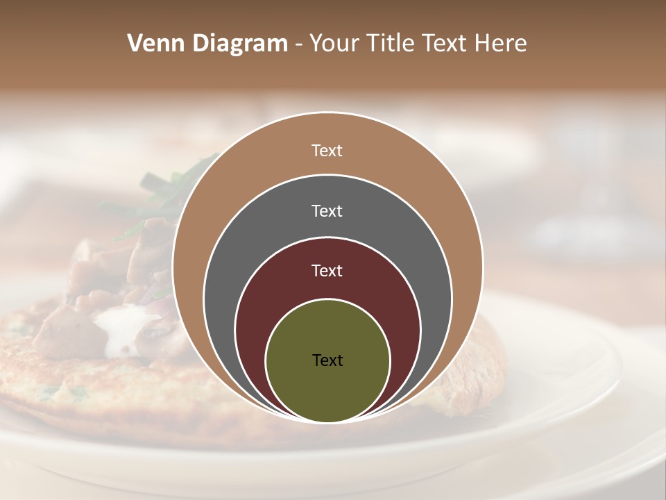 Cheese Pancakes With Mushrooms Garnish PowerPoint Template