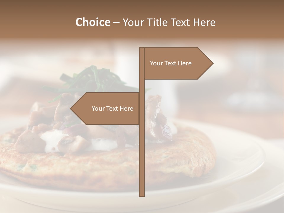 Cheese Pancakes With Mushrooms Garnish PowerPoint Template