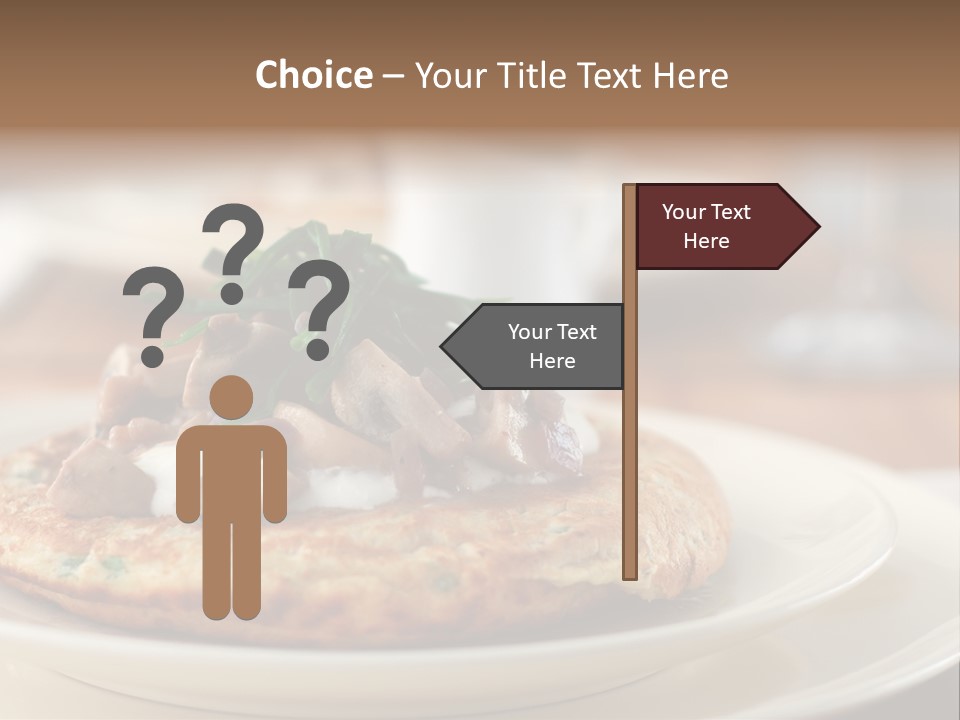 Cheese Pancakes With Mushrooms Garnish PowerPoint Template