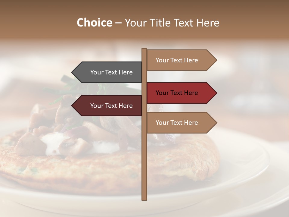 Cheese Pancakes With Mushrooms Garnish PowerPoint Template