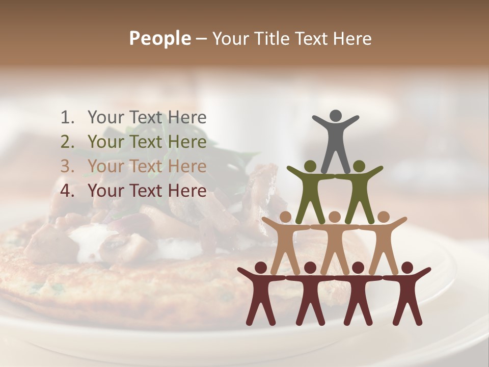 Cheese Pancakes With Mushrooms Garnish PowerPoint Template