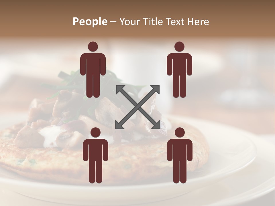 Cheese Pancakes With Mushrooms Garnish PowerPoint Template