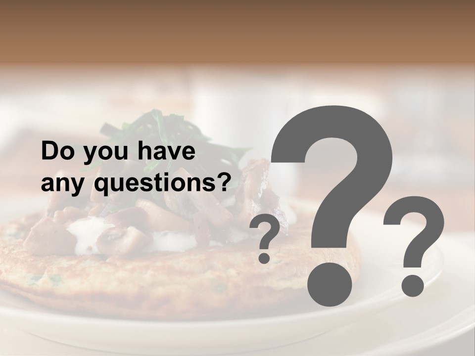 Cheese Pancakes With Mushrooms Garnish PowerPoint Template