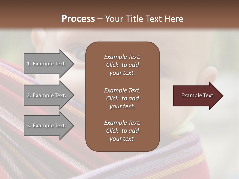 A Baby Is Wrapped In A Colorful Blanket PowerPoint Template