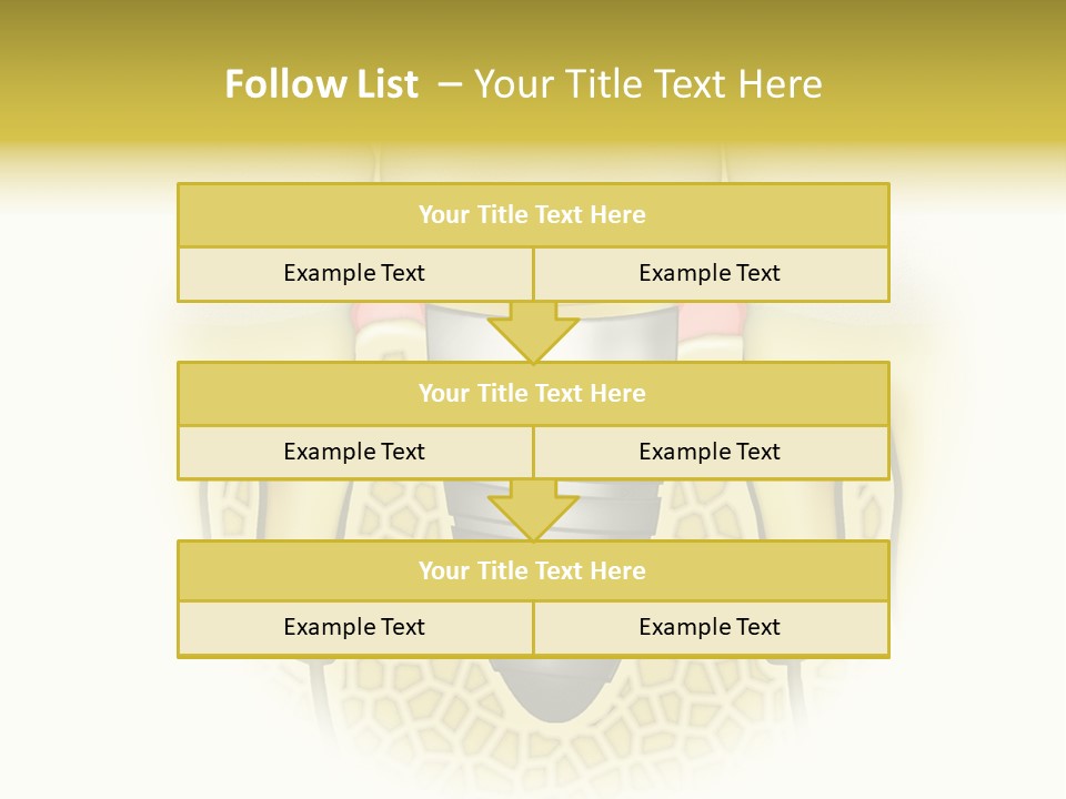 A Tooth With A Implant In The Middle Of It PowerPoint Template