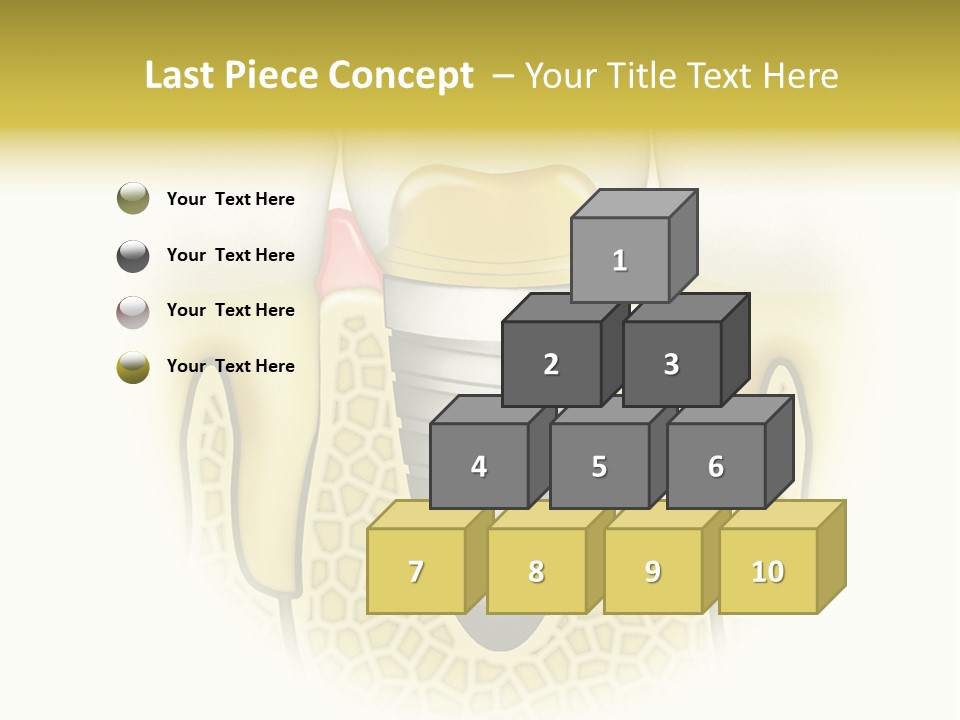A Tooth With A Implant In The Middle Of It PowerPoint Template