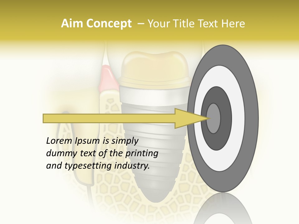 A Tooth With A Implant In The Middle Of It PowerPoint Template
